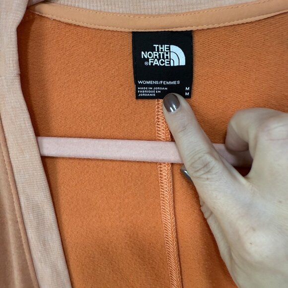 The North Face Sweater Womens Medium Orange Open Front Cardigan Pockets NF0A82Q1 - Picture 4 of 13